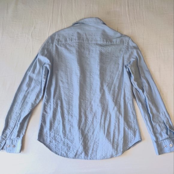 AX Armani Exchange Light Blue Long Sleeve Button Down Shirt - Picture 6 of 7